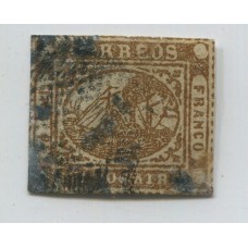 ARGENTINA 1858 GJ 10 BARQUITO ESTAMPILLA USADA DE MUY BUENA CALIDAD U$ 330